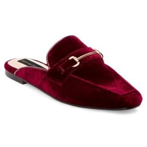 Steven by Steve Madden burgundy velvet mule